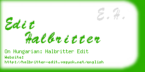 edit halbritter business card